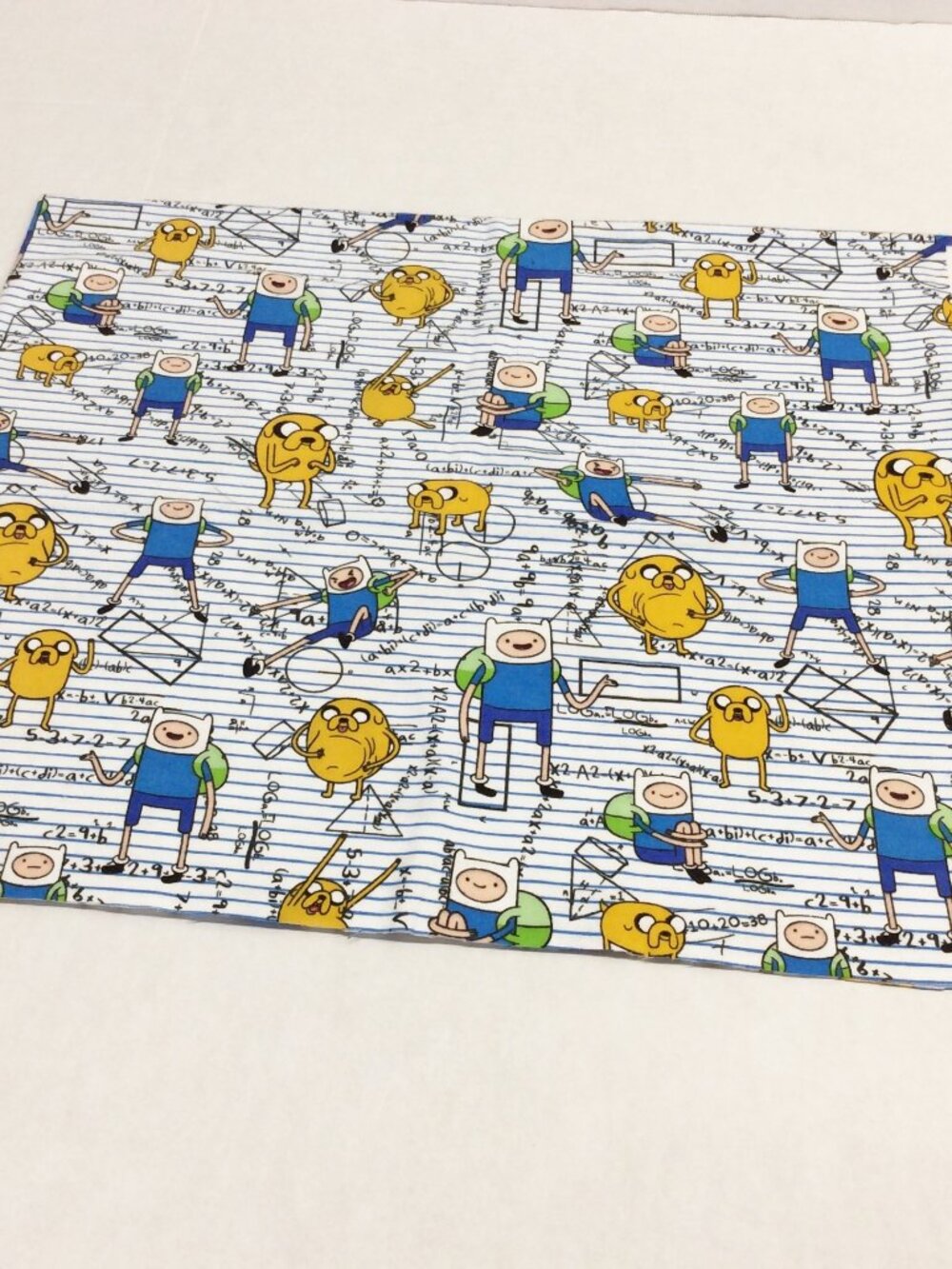 Springs Creative Finn and Jake Mathmatical Flannel Fabric One Yard NEW VINTAGE